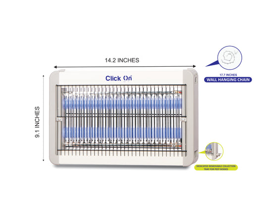 Click On Electric Insect Killer – 8W | Mosquito, Fly & Moth Zapper (Model CO-08N)| Elevé