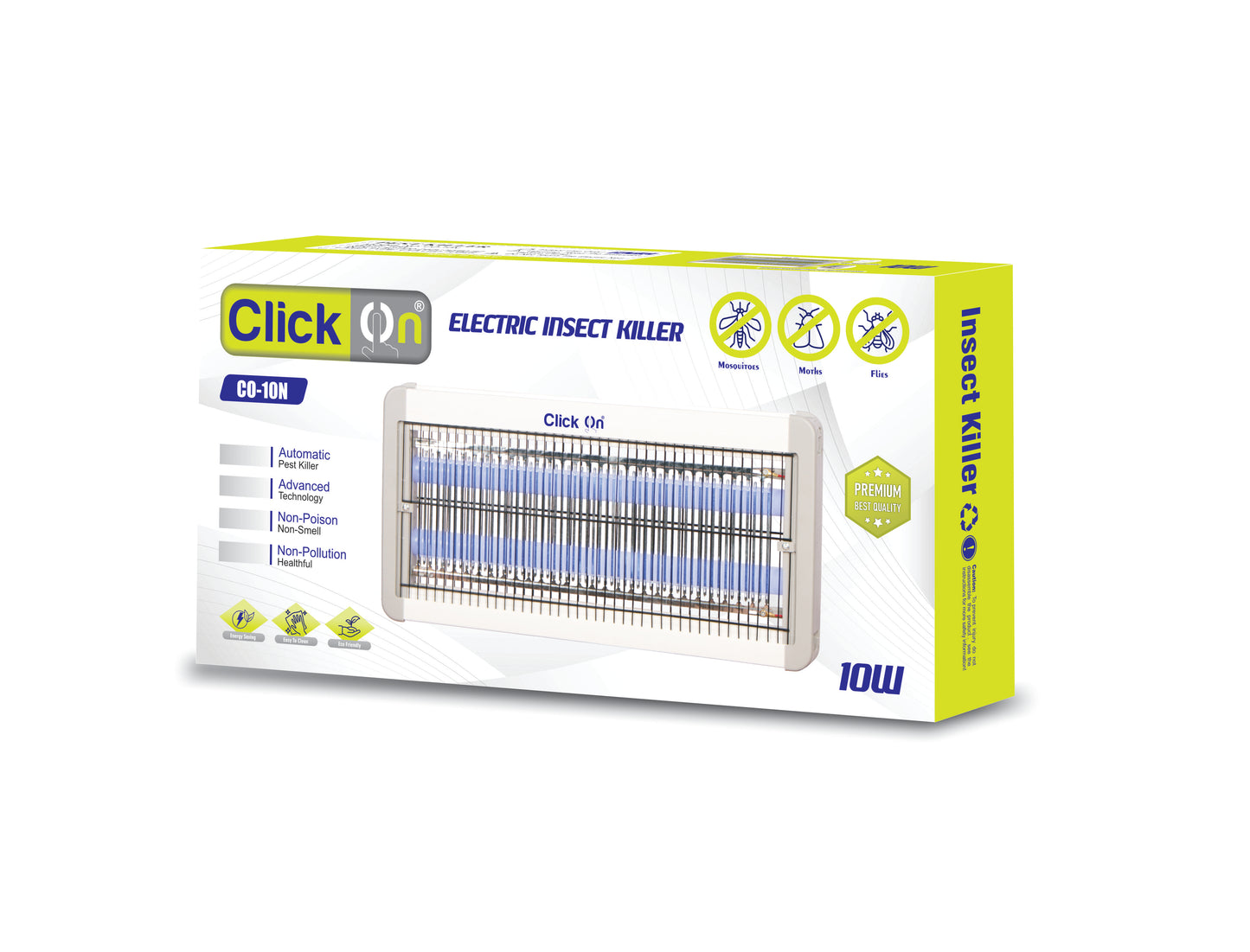 Click On Electric Insect Killer – 10W | Mosquito, Fly & Moth Zapper (Model CO-10N)| Elevé
