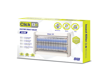 Click On Electric Insect Killer – 8W | Mosquito, Fly & Moth Zapper (Model CO-08N)| Elevé
